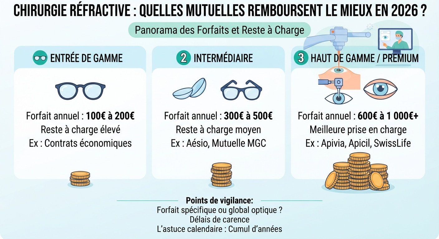 Quelle Mutuelle Rembourse le Mieux la Chirurgie Réfractive ?